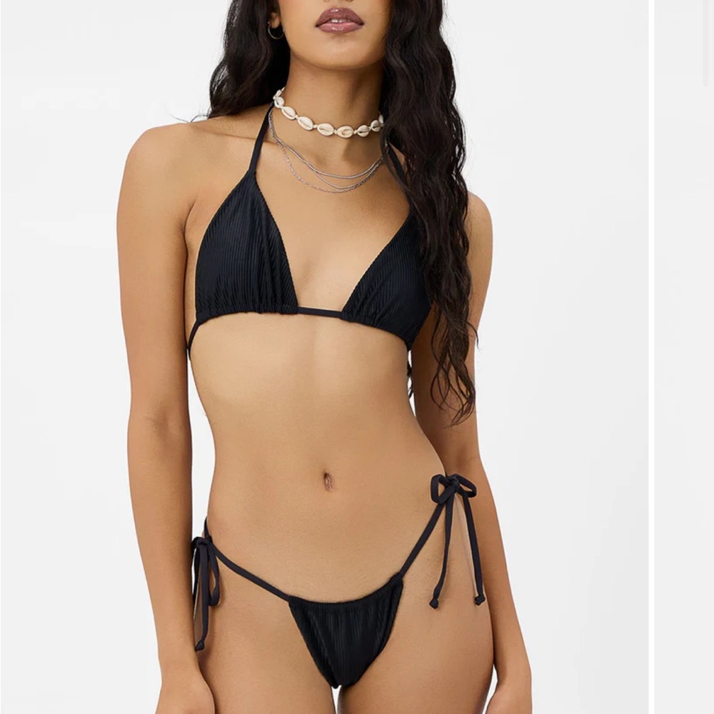 Frankies Black Triangle Bikini Set
